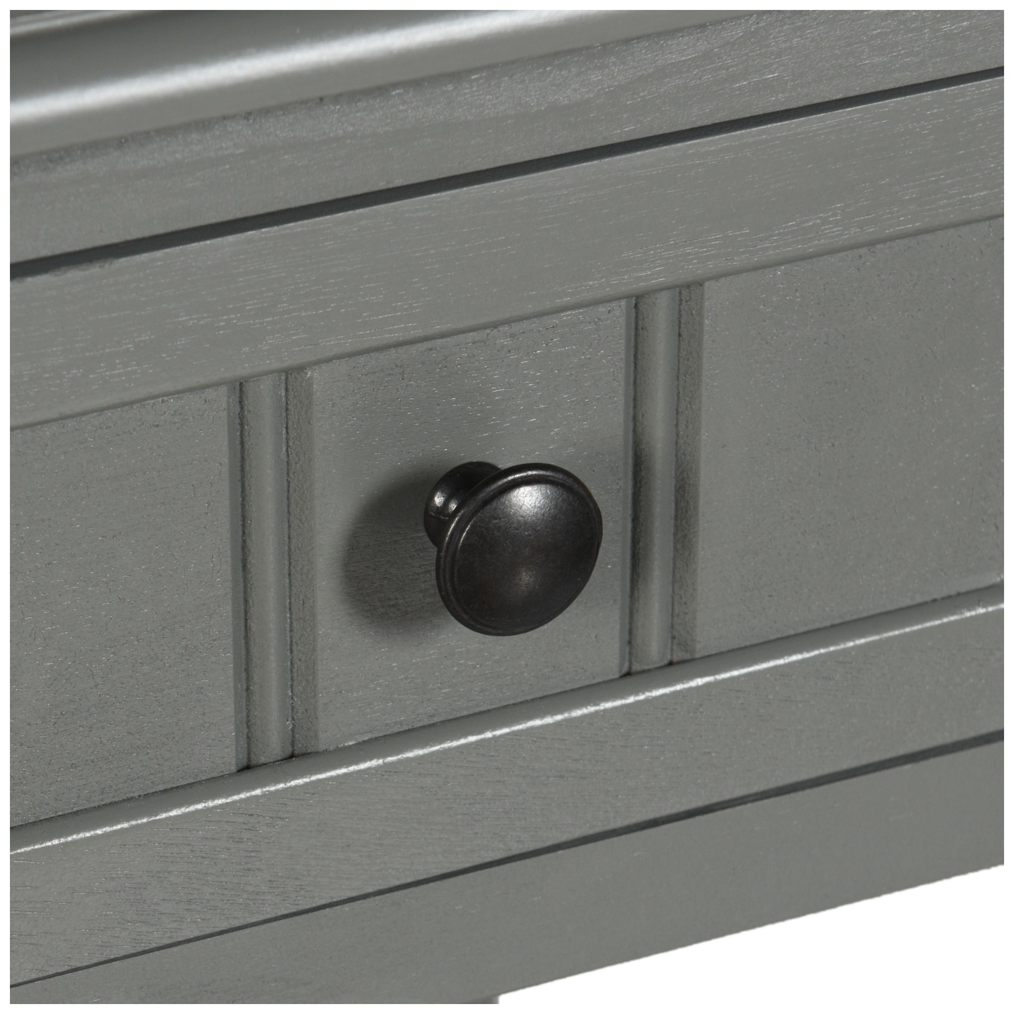 Image 7 Hampton 28" High Antique Gray Accent Table with One Drawer more views