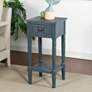 Thumbnail1 of Hampton 28" High Antique Navy Accent Table with One Drawer