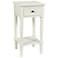 Hampton 28" High Antique White Accent Table with One Drawer