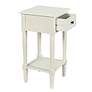 4_Hampton 28" High Antique White Accent Table with One Drawer more views