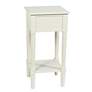 5_Hampton 28" High Antique White Accent Table with One Drawer more views