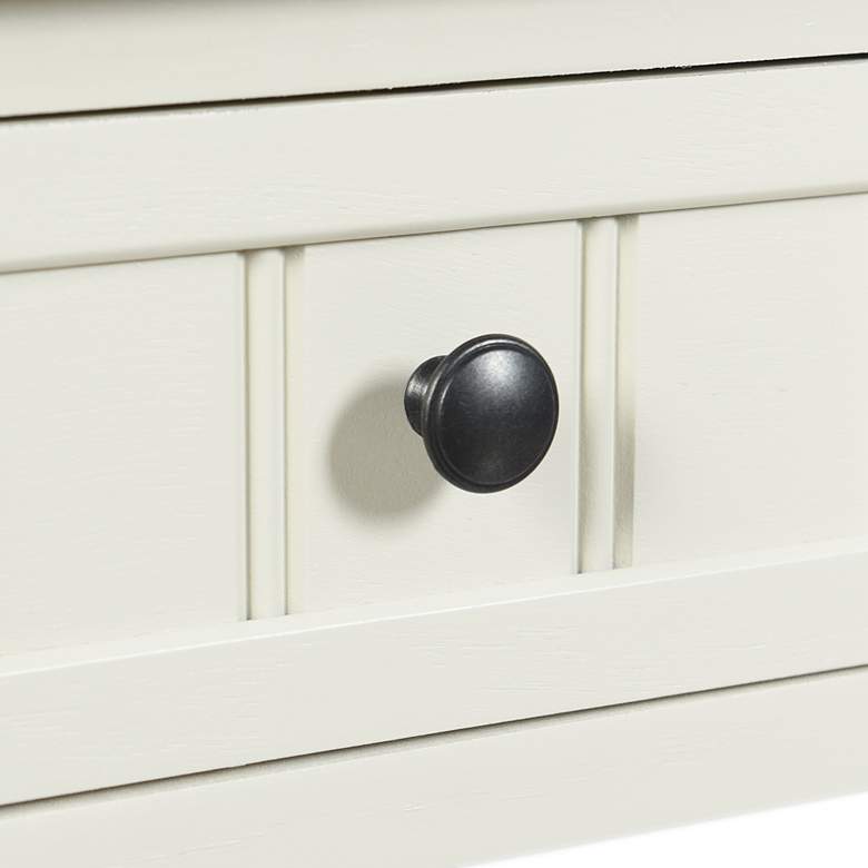 Image 6 Hampton 28" High Antique White Accent Table with One Drawer more views