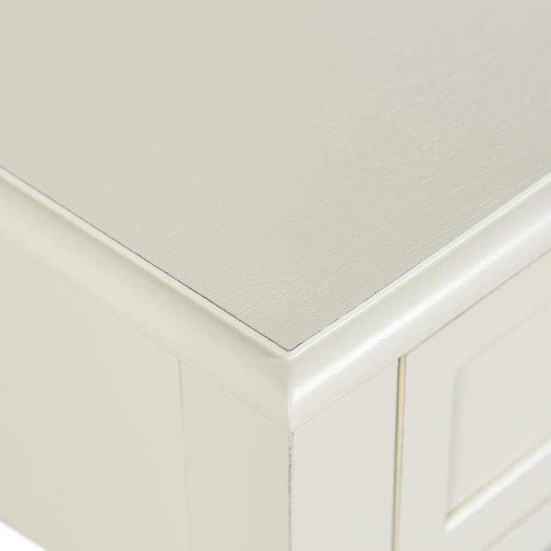 Image 7 Hampton 28" High Antique White Accent Table with One Drawer more views