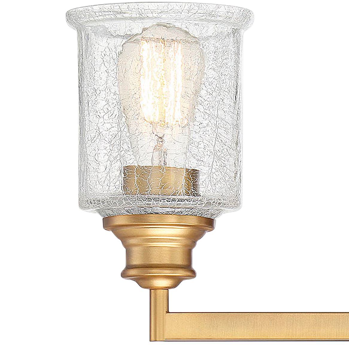 Image 2 Hampton 3-Light Bathroom Vanity Light in Warm Brass more views