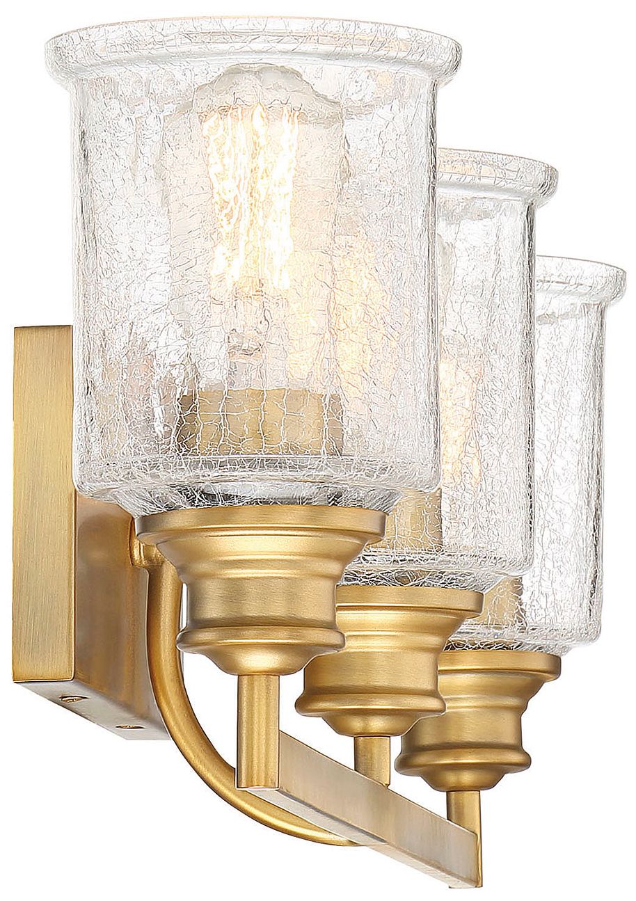 Image 4 Hampton 3-Light Bathroom Vanity Light in Warm Brass more views