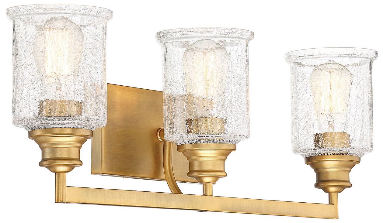Image 5 Hampton 3-Light Bathroom Vanity Light in Warm Brass more views