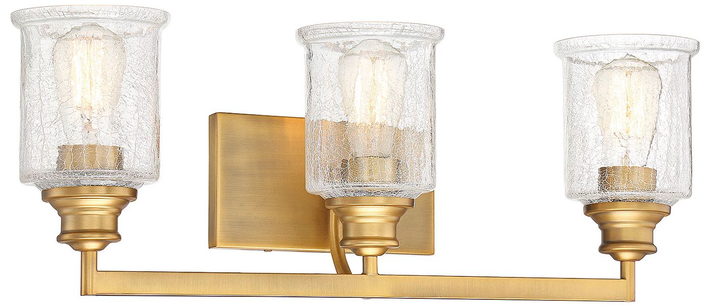 Image 6 Hampton 3-Light Bathroom Vanity Light in Warm Brass more views