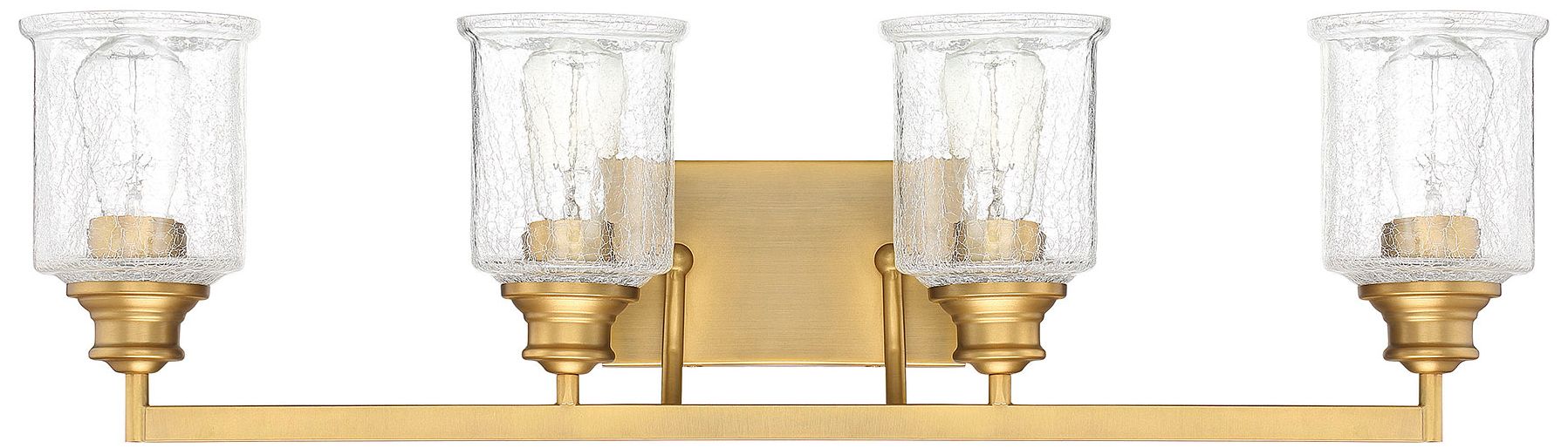 Image 3 Hampton 4-Light Bathroom Vanity Light in Warm Brass more views