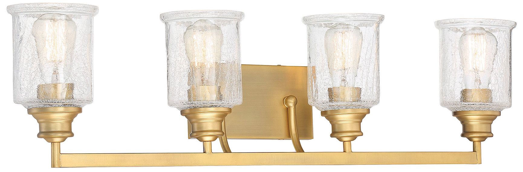 Image 4 Hampton 4-Light Bathroom Vanity Light in Warm Brass more views