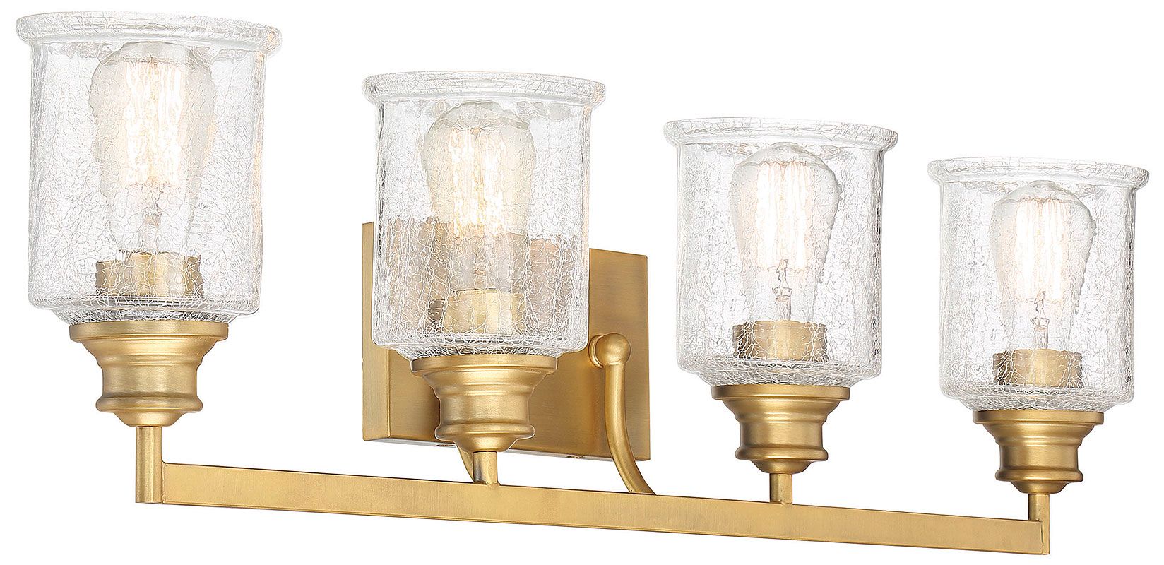 Image 5 Hampton 4-Light Bathroom Vanity Light in Warm Brass more views