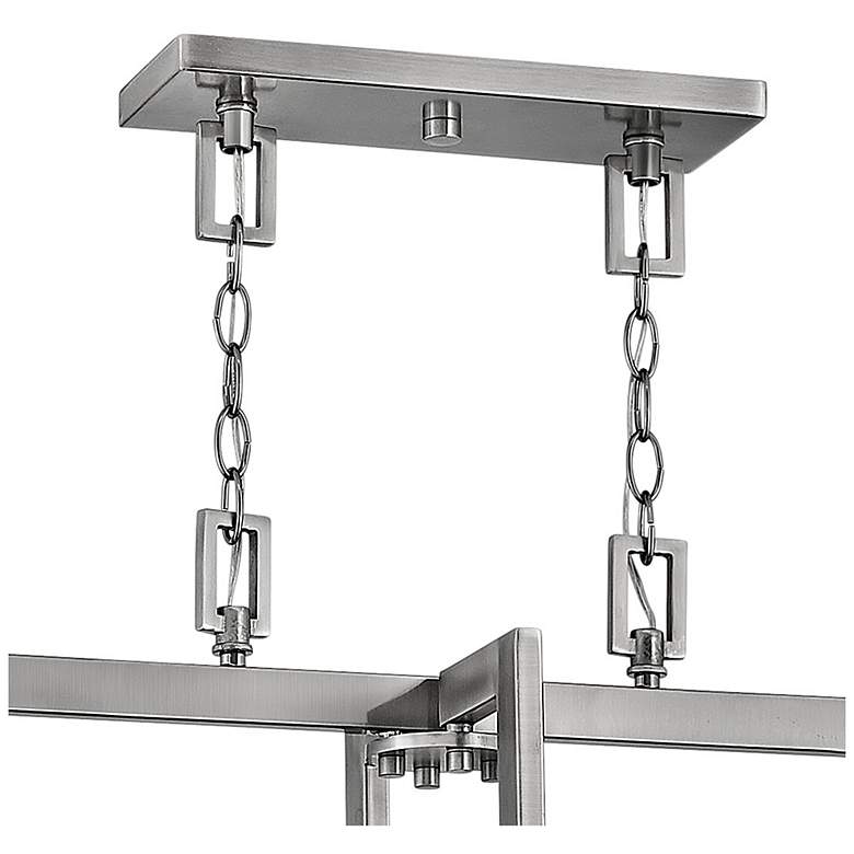 Image 5 Hampton 42" Wide Antique Nickel 4-Light Linear Chandelier more views