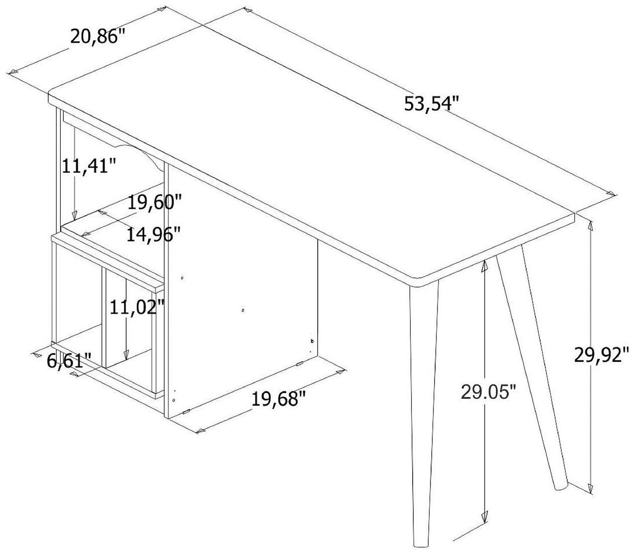 Image 3 Hampton 53.54 Home Office Desk in Maple Cream more views