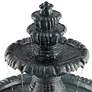 Hampton 56 3/4" High Slate Finish 4-Tier Outdoor Fountain with Light