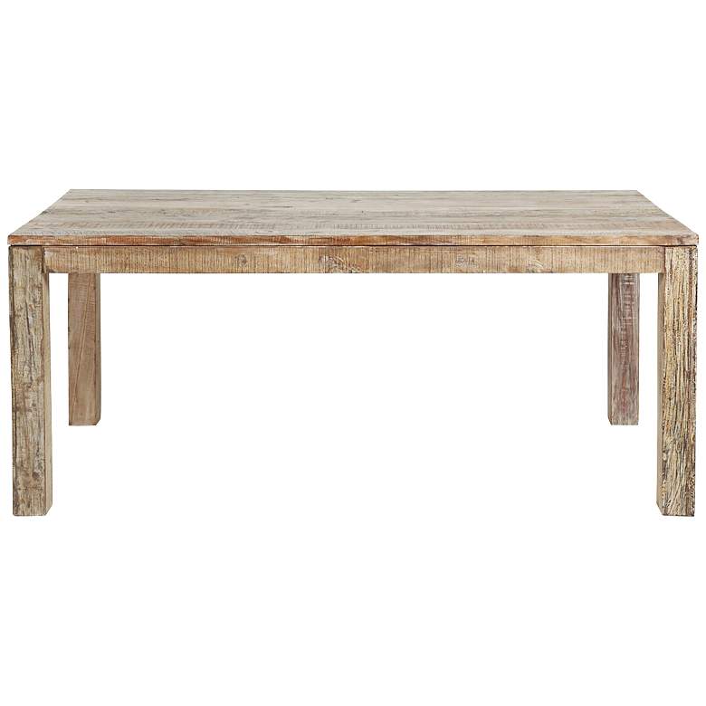 Image 1 Hampton 82" Wide Lime Wash Dining Table