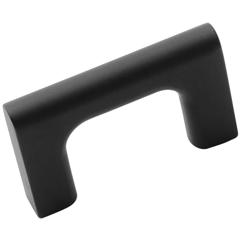 Image 1 Hampton Black Metal 2 1/4" Wide Cabinet Pull