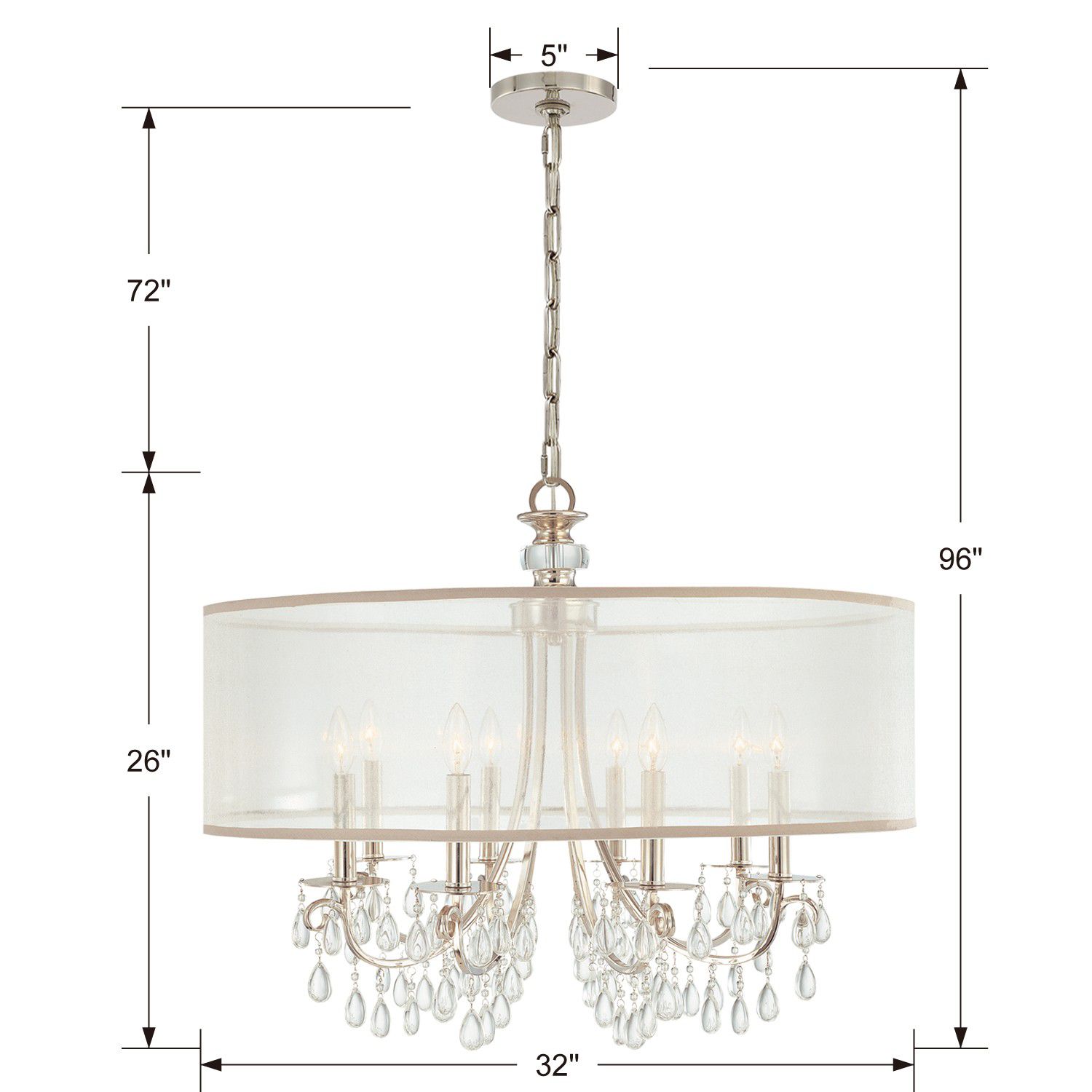 Hampton Collection 32" Wide Chandelier in scene