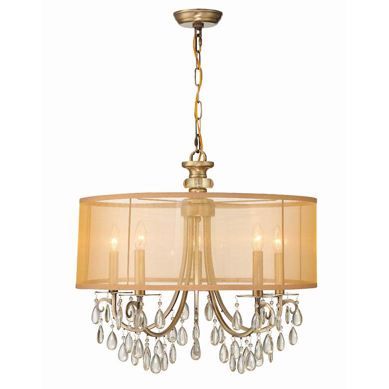 Image 4 Hampton Collection Antique Brass 24" Wide Chandelier more views