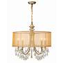 4_Hampton Collection Antique Brass 24" Wide Chandelier more views