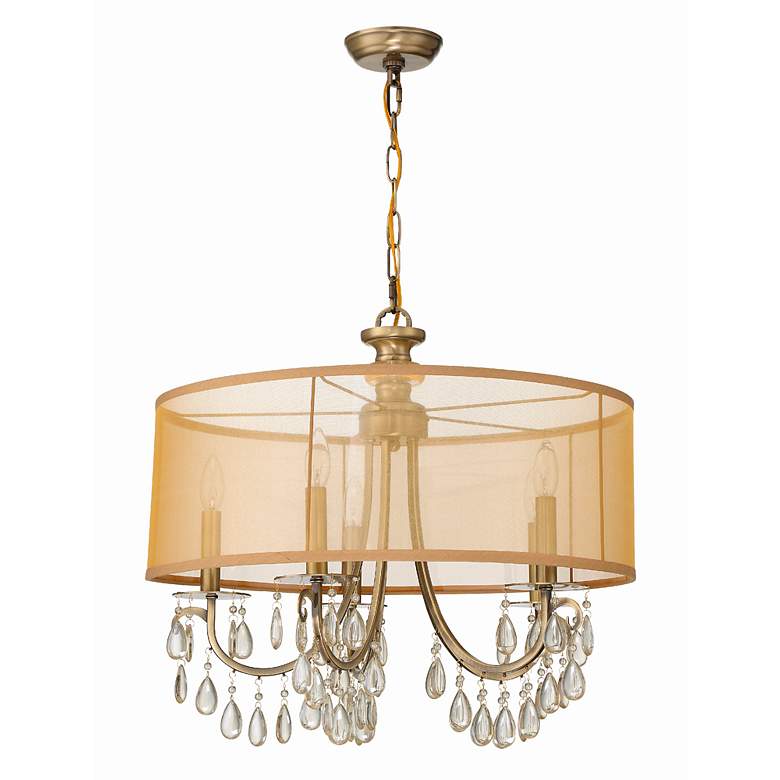 Image 5 Hampton Collection Antique Brass 24" Wide Chandelier more views