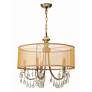 5_Hampton Collection Antique Brass 24" Wide Chandelier more views