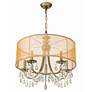 6_Hampton Collection Antique Brass 24" Wide Chandelier more views