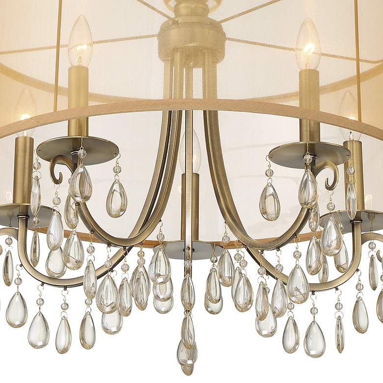 Image 7 Hampton Collection Antique Brass 24" Wide Chandelier more views