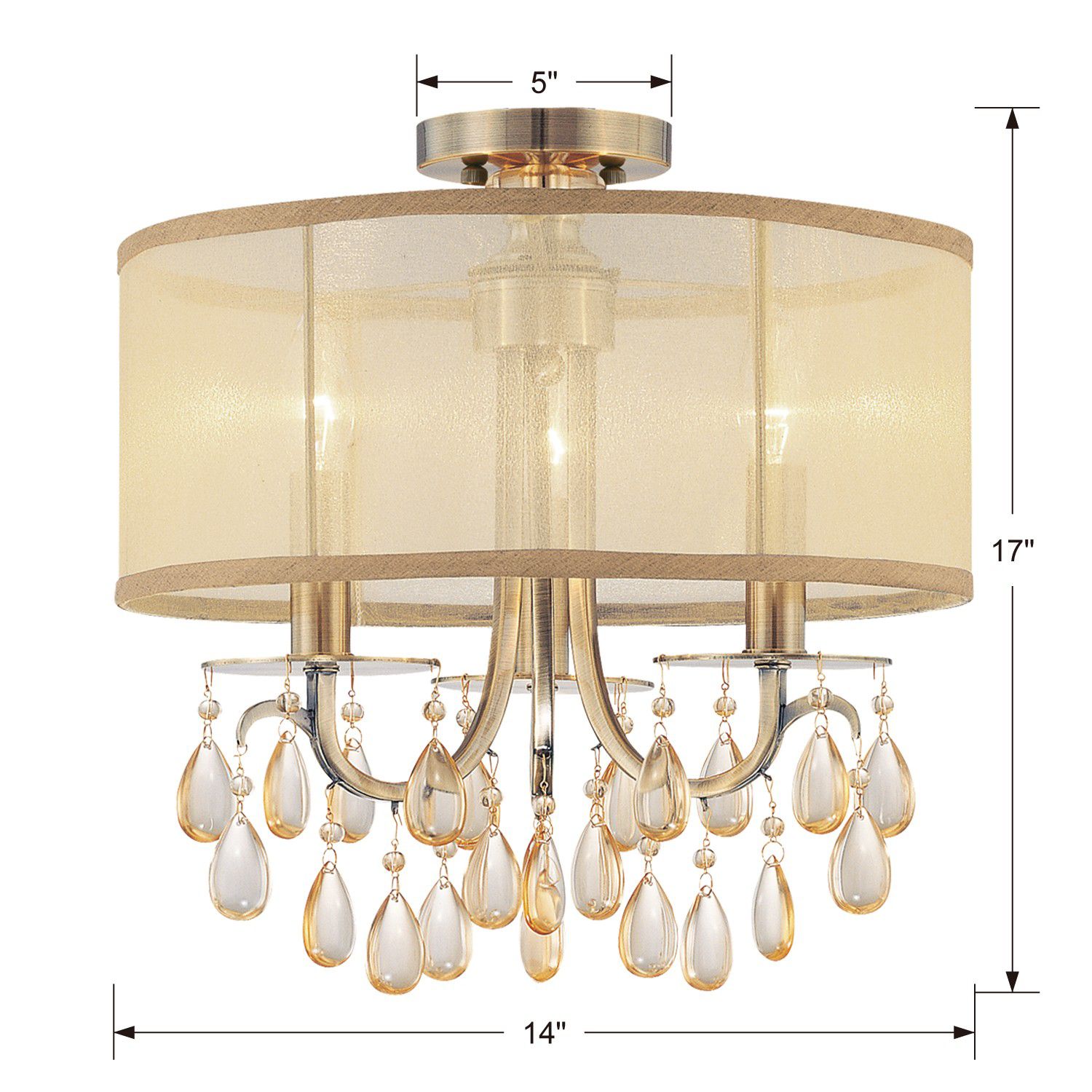 Hampton Collection Antique Brass 24" Wide Chandelier in scene