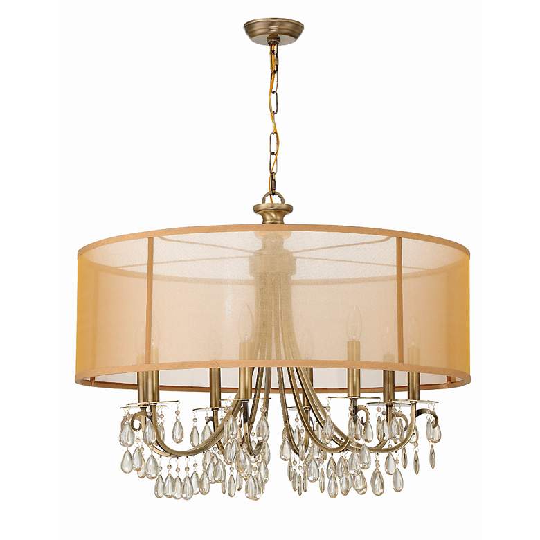 Image 5 Hampton Collection Antique Brass 32" Wide Large Chandelier more views