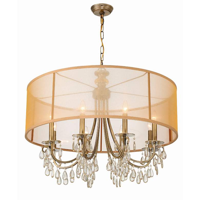 Image 6 Hampton Collection Antique Brass 32" Wide Large Chandelier more views