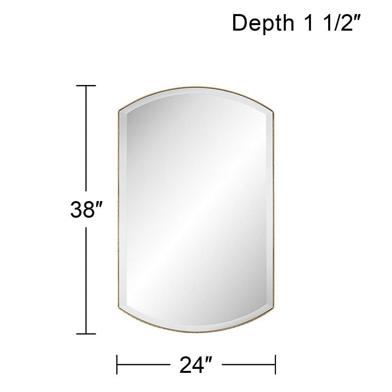 Image 7 Hampton Distressed Gold 24" x 38" Wall Mirrors Set of 2 more views