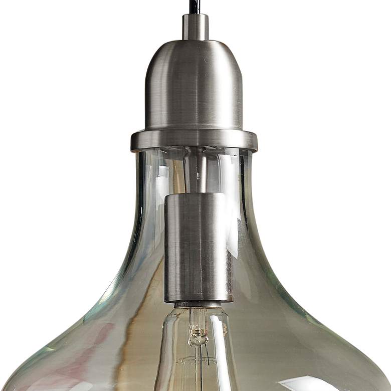 Image 3 Hampton Hill Auburn 9" Wide Silver and Clear Glass Pendant Light more views