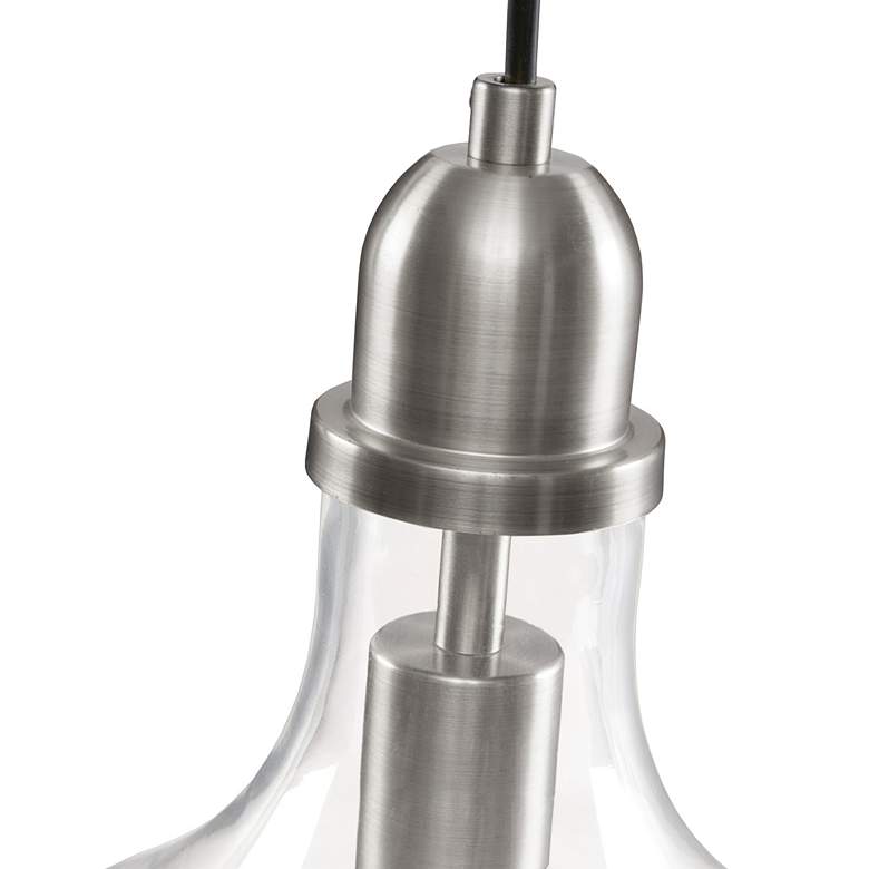 Image 5 Hampton Hill Auburn 9" Wide Silver and Clear Glass Pendant Light more views
