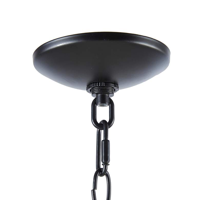 Image 4 Hampton Hill Brighton 40 1/2 inch Wide Matte Black 6-Light Chandelier more views