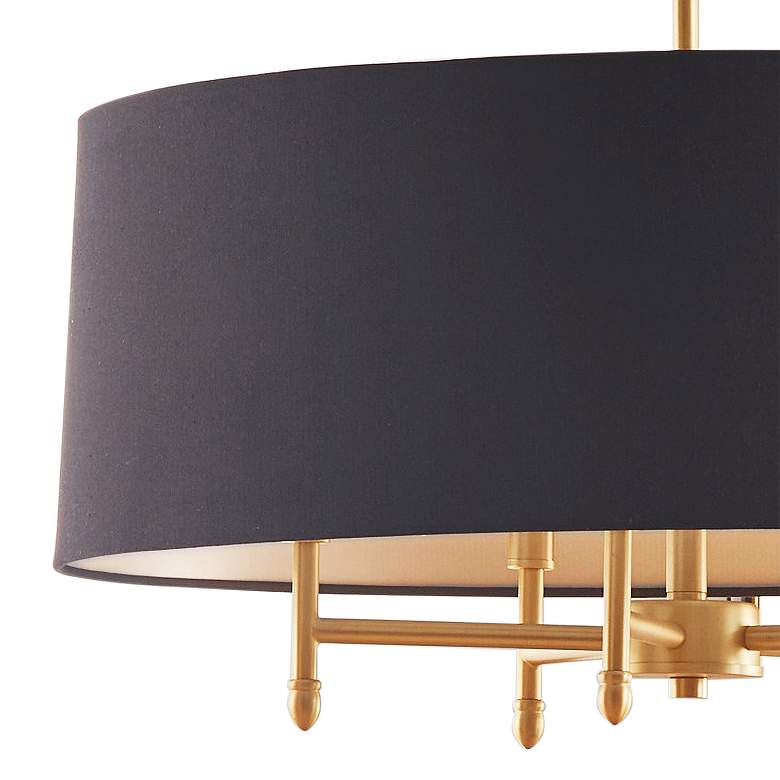 Image 3 Hampton Hill Presidio 24 inch Wide Gold and Black 5-Light Chandelier more views