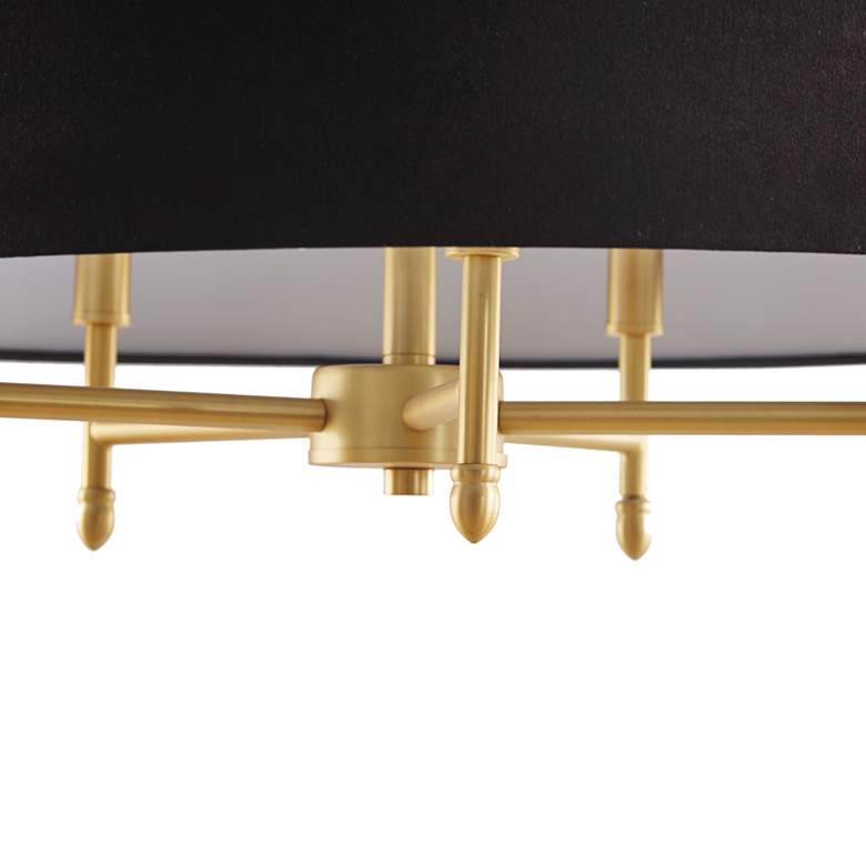 Image 4 Hampton Hill Presidio 24 inch Wide Gold and Black 5-Light Chandelier more views