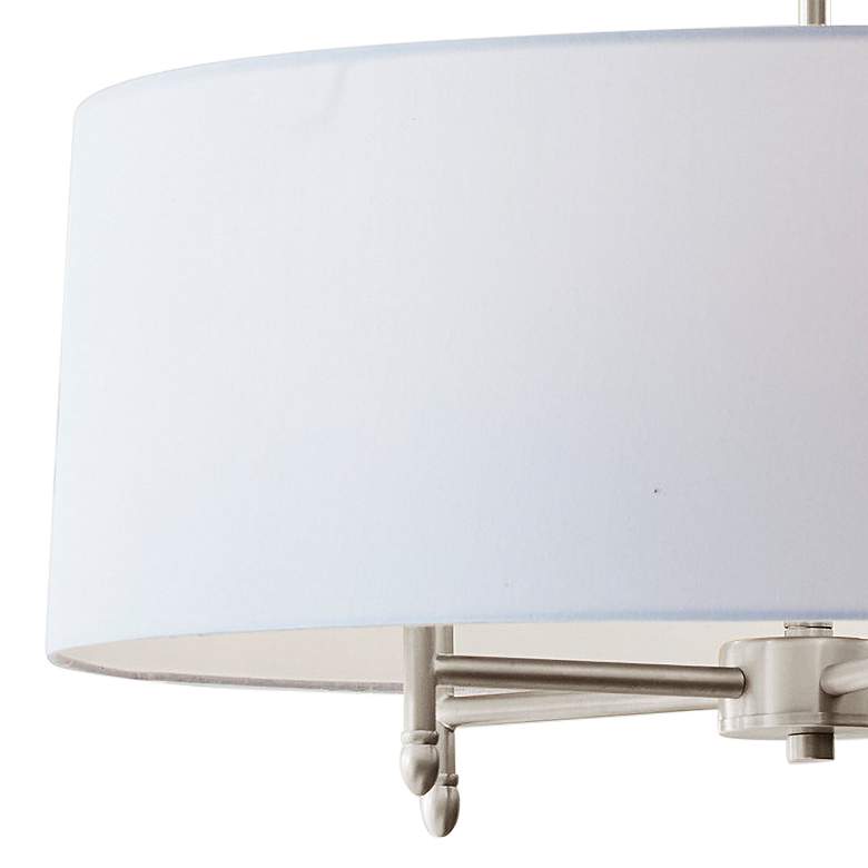 Image 3 Hampton Hill Presidio 24" Wide Silver and White 5-Light Chandelier more views