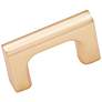 Hampton Satin Gold Metal 2 1/4" Wide Cabinet Pull