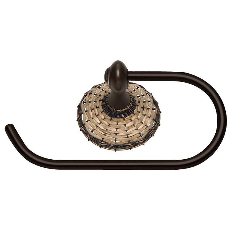 Image 1 Hamptons Oil-Rubbed Bronze 6 1/2 inch Wide Toilet Paper Holder