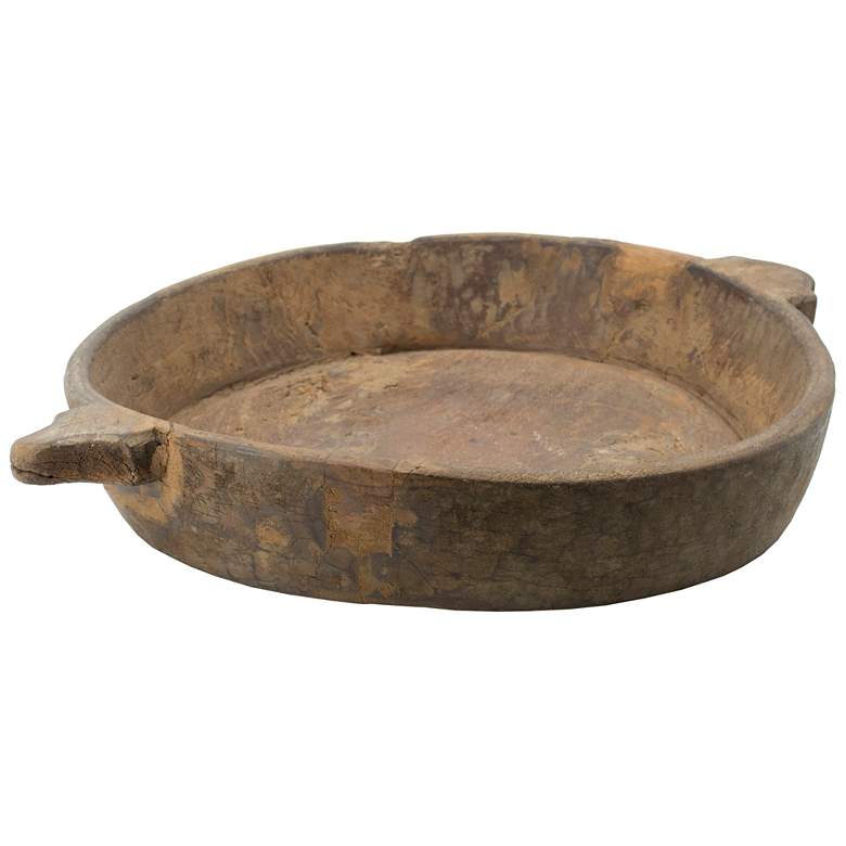 Image 1 Hamton Carved Wooden Decorative Bowl with Two Handles