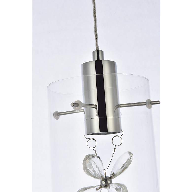 Image 7 Hana 6 1/2" Wide Chrome LED Cylinder Mini Pendant more views