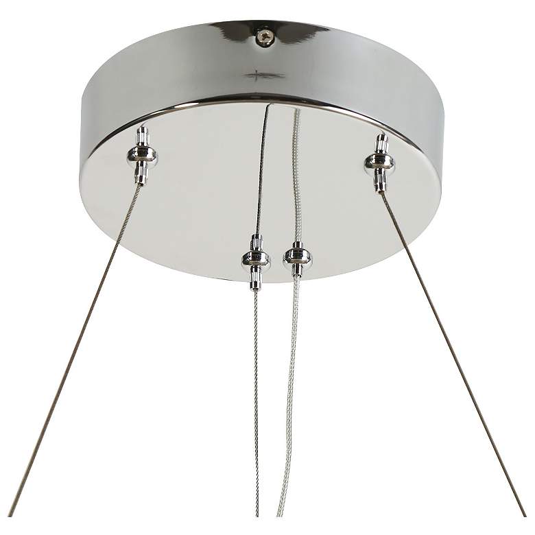 Image 3 Hanabalter 27 1/2" Wide Chrome LED Chandelier w/ Blue Shade more views