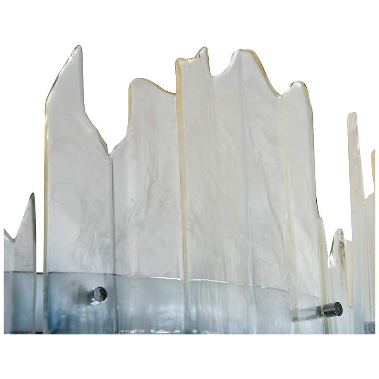 Image 4 Hanabalter 27 1/2" Wide Chrome LED Chandelier w/ Blue Shade more views