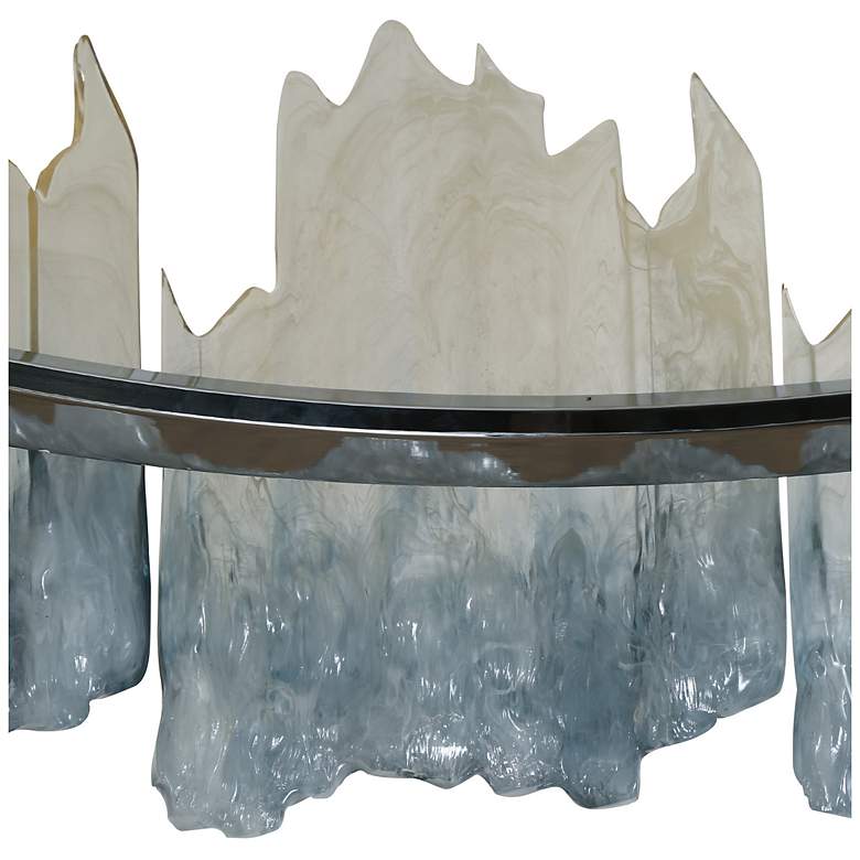 Image 6 Hanabalter 27 1/2" Wide Chrome LED Chandelier w/ Blue Shade more views