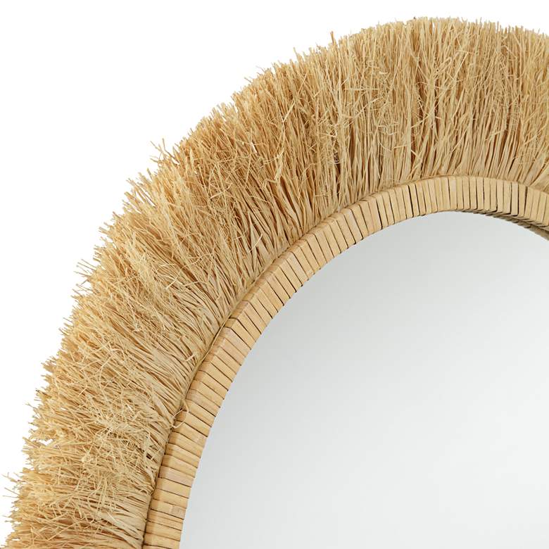 Image 2 Hanalei Natural 33 1/2 inch Round Wall Mirror more views