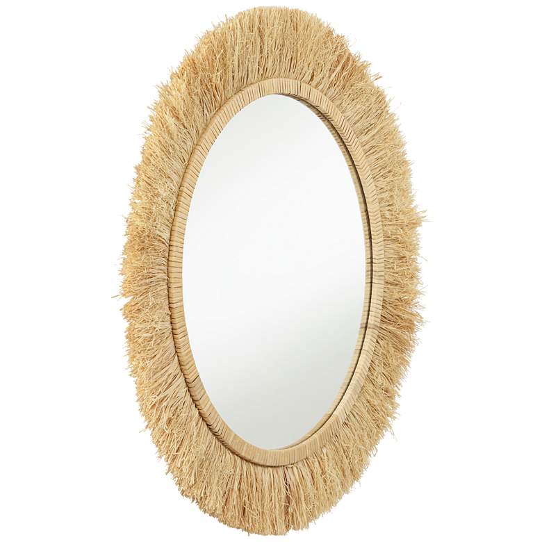 Image 4 Hanalei Natural 33 1/2 inch Round Wall Mirror more views