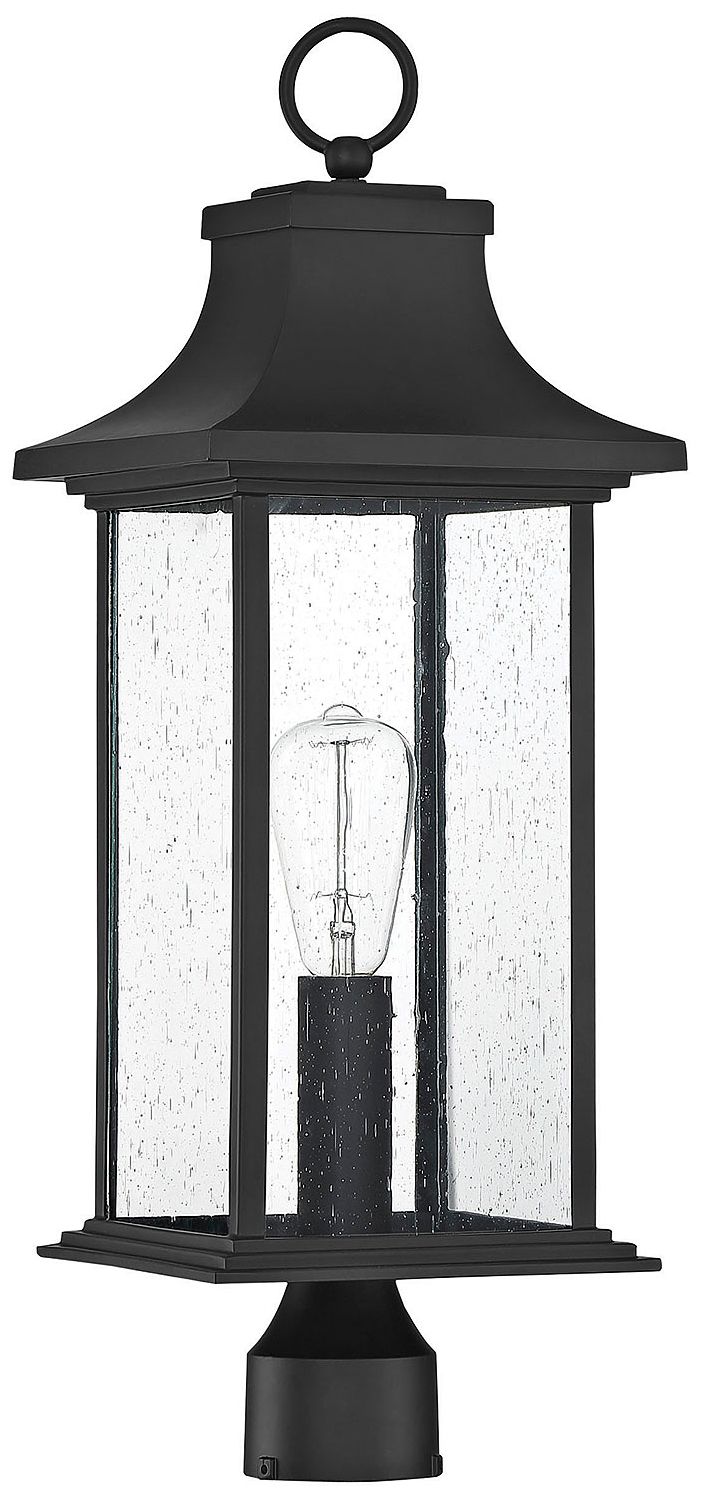 Image 2 Hancock 1-Light Outdoor Post Lantern in Matte Black more views