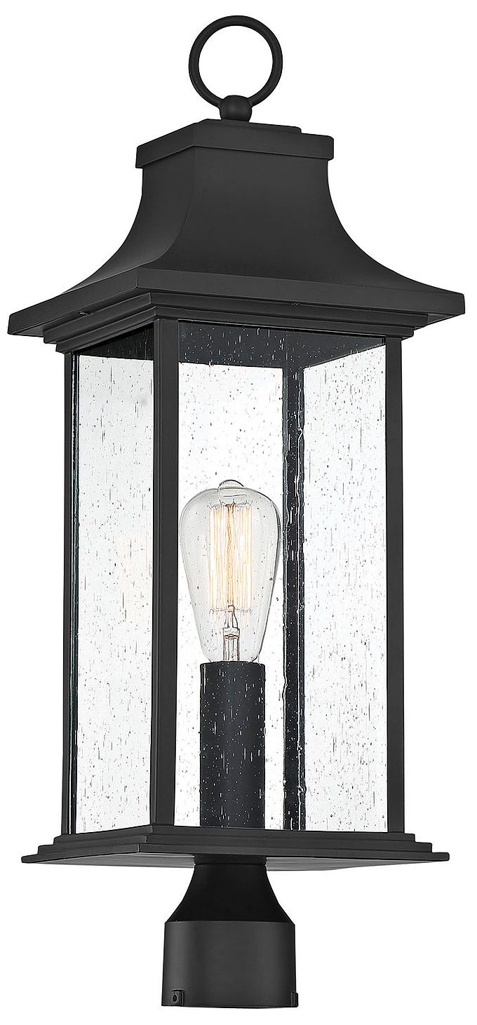 Image 4 Hancock 1-Light Outdoor Post Lantern in Matte Black more views