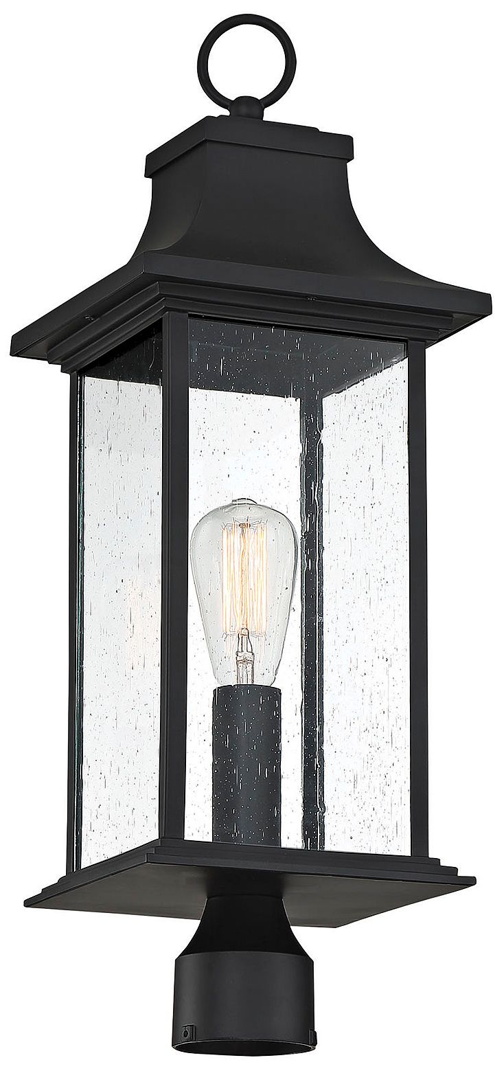 Image 5 Hancock 1-Light Outdoor Post Lantern in Matte Black more views