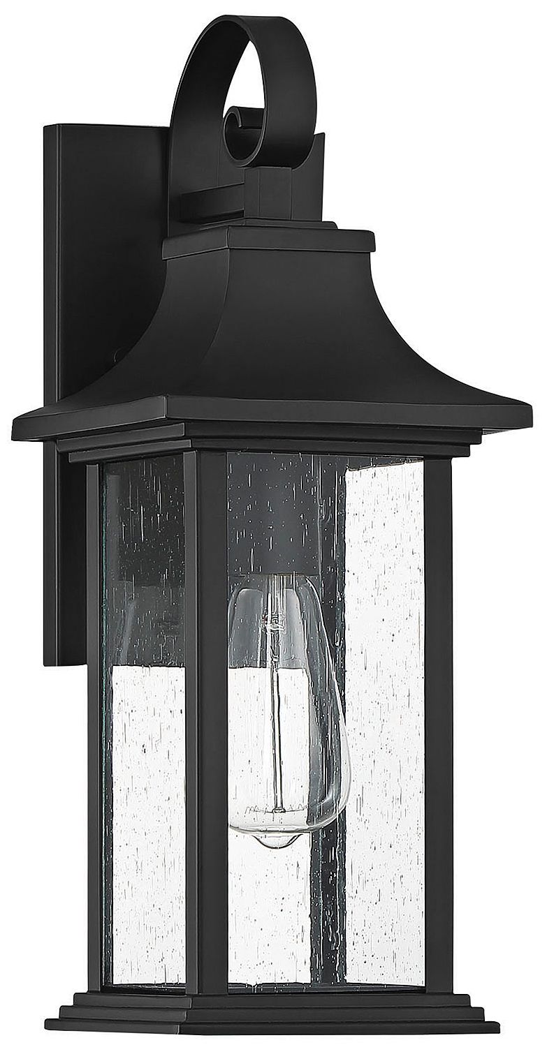 Image 3 Hancock 1-Light Outdoor Wall Lantern in Matte Black more views