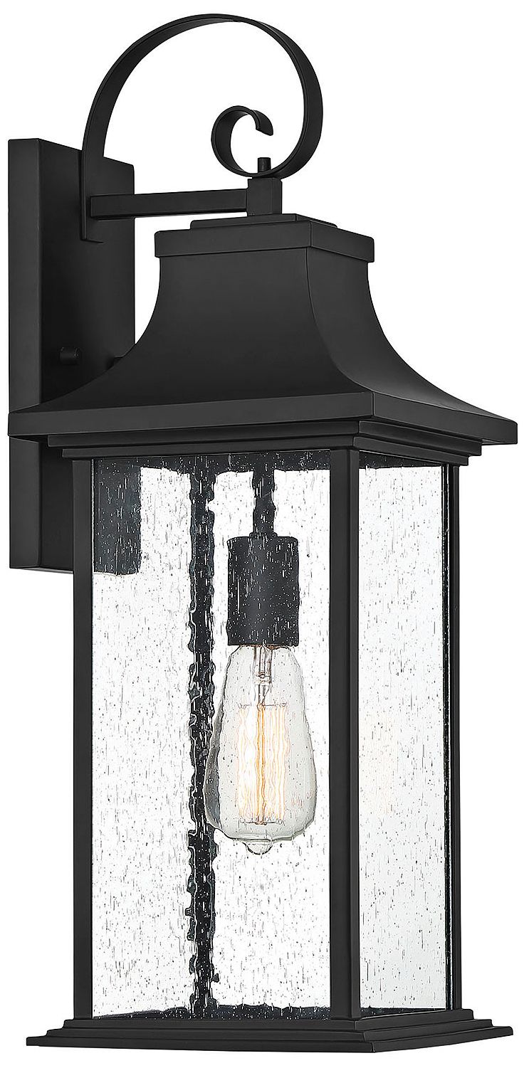 Image 4 Hancock 1-Light Outdoor Wall Lantern in Matte Black more views